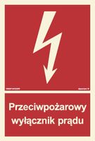 Przeciwpożarowy Wyłącznik Prądu -  Znak Świecący Signproject Bb012_150X222_Ps Bhp Robocze