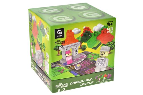 Klocki Konstrukcyjne ”Block&Steps Smok I Zamek” Gra Planszowa 3W1 Qb300-106 na Arena.pl