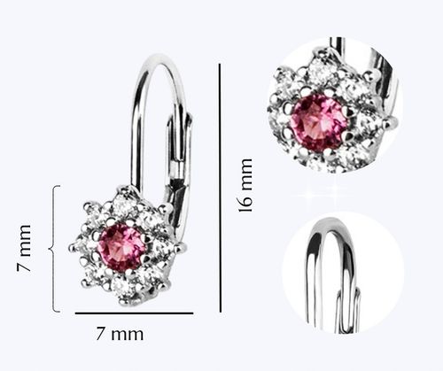 KOLCZYKI SREBRNE DLA DZIEWCZYNKI DZIECI KWIATKI ANGIELSKIE ZAPIĘCIE PREZENT na Arena.pl