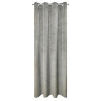 Zasłona na przelotkach welwet metaliczny nadruk ALUVIA 140X250 stalowa