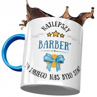 Kubek Błękitny Dla Barbera Najlepszy Barber Z Nadrukiem Ze Zdjęciem