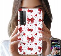 ETUI DO HUAWEI P SMART 2021 - CZERWONE WSTĄŻKI WSTĄŻKA MODNE WZORY