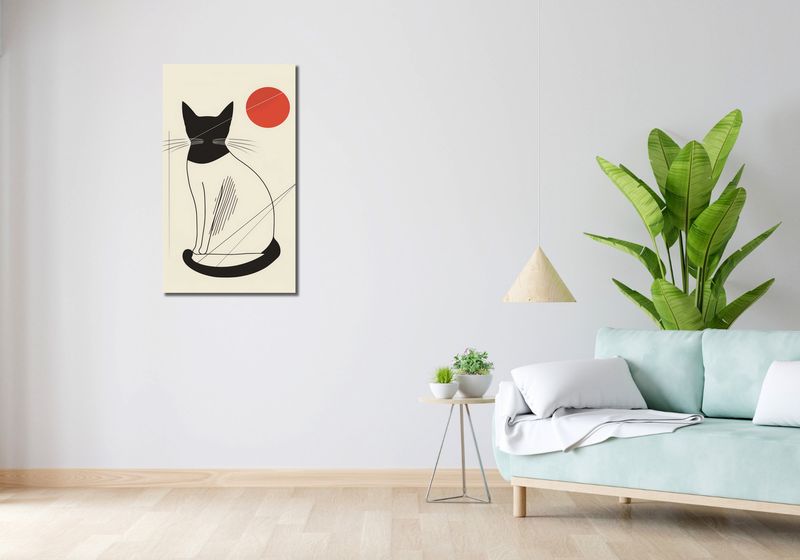 Obraz 50x90cm Czerwony Krąg zdjęcie 2