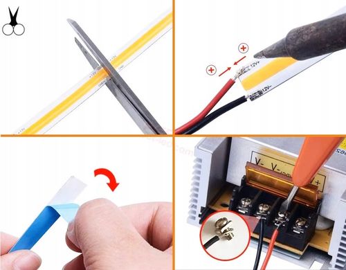 Taśma LED COB Neon 24V 5m 9W/m 480 diod 45W 4000K Neutralna Mocna na Arena.pl