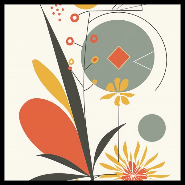 Plakat 40x40cm Geometryczny Ogród zdjęcie 2