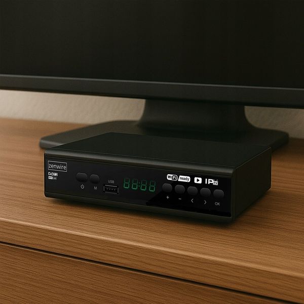 Tuner Dekoder Satelitarny DVB-T2 HEVC H.265 Full HD Telewizji zdjęcie 2
