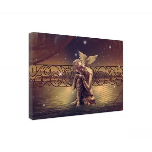 Obraz na płótnie – Canvas, Budda z ptakiem 80x60 na Arena.pl