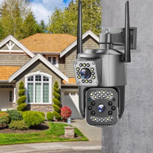 PODWÓJNA ZEWNĘTRZNA KAMERA WIFI SMART IP QUADHD 4MPX APLIKACJA DETEKCJA IR na Arena.pl