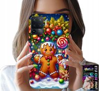 ETUI DO RENO 5 LITE / A94 4G - PIERNIK, CUKIERKOWE WZORY ŚWIĘTA + SZKŁO