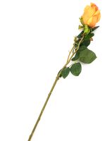 SZTUCZNA RÓŻA DŁUGA GAŁĄZKA 66 cm pomarańczowa SZTUCZNE RÓŻE