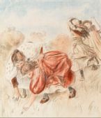 Children Playing Ball, Pierre-Auguste Renoir - plakat 60x80 cm