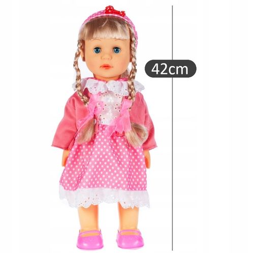 INTERAKTYWNA LALKA Bobas Śpiewająca Chodzi Reaguje na Klaśnięcie Duża 42cm na Arena.pl