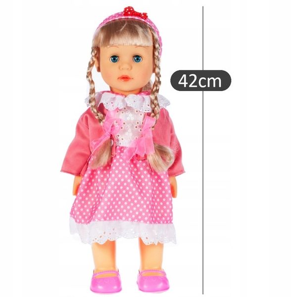 INTERAKTYWNA LALKA Bobas Śpiewająca Chodzi Reaguje na Klaśnięcie Duża 42cm zdjęcie 12