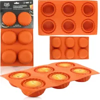 FORMA SILIKONOWA MONOPORCJE CIASTKA BABECZKI MUFFINKI 3D 17x30 CM 6 GNIAZD