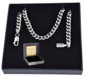 ŁAŃCUSZEK SREBRNY 925 PANCERKA 5 MM. + GRAWER