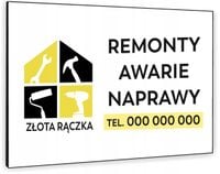 TABLICZKA REKLAMOWA szyld z dibondu 40x30 cm remonty awarie
