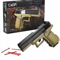 KLOCKI CADA BROŃ GLOCK 17 MECHANICZNY PISTOLET 338 ELEMENTÓW + 5 NABOI