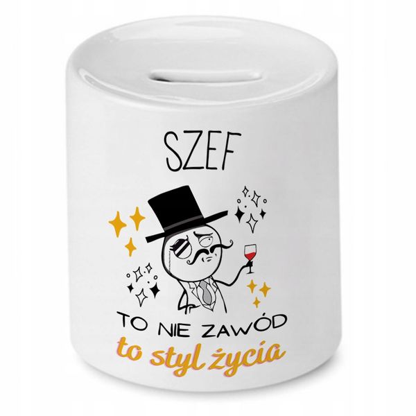 Dla Szefa Skarbonka Na Urodziny Na Prezent Z Nadrukiem Ze Zdjęciem zdjęcie 1