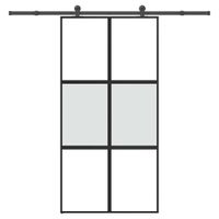 Drzwi przesuwne z zestawem okuć Szkło hartowane i aluminium