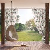 Zasłona gotowa na szelkach wodoodporna GARDEN2 155x220 ogrodowa biała