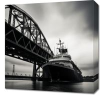 Obraz 50x50cm Statek przy Moście