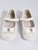 Ażurowe baleriny dziewczęce Vinceza białe Rozmiar: - 21