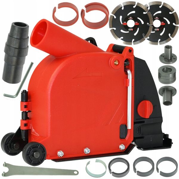 OSŁONA PRZECIWPYŁOWA DO SZLIFIERKI BRUZDOWNICA 125mm + TARCZE zdjęcie 1