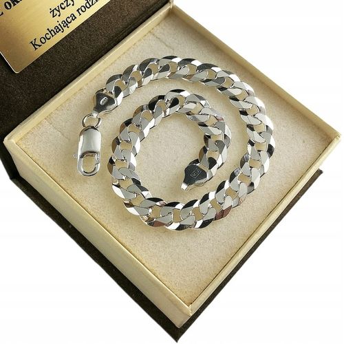 Srebrna Bransoleta Męska 925 Pancerka 8,5mm DIAMENTOWANA Grawer GRATIS na Arena.pl