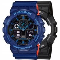 ZESTAW G-SHOCK GA-100-1A2ER NIEBIESKI NIEBIESKI