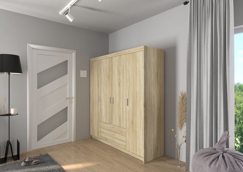 Zestaw mebli Meblościanka + Duża Szafa Dąb Sonoma na Arena.pl