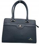 Charro - torebka shopper skóra ekologiczna granatowy groszek mat CH5785-4