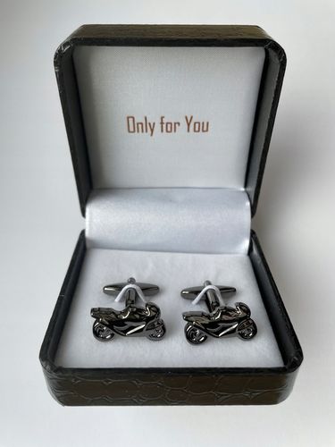 Spinki do mankietów EXC Motocykl Motor Szybki Ścigacz Race kol Grafit Tytan na Arena.pl