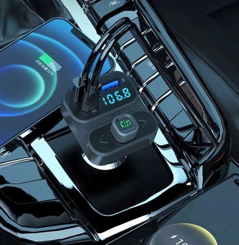 TRANSMITER FM BLUETOOTH 5.3 DRMZ SZYBKA ŁADOWARKA QC3.0 PD 36W USB na Arena.pl