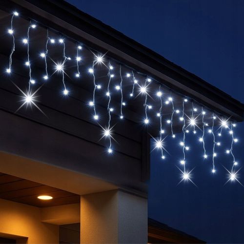 SOPLE 500 LED KURTYNA LAMPKI ZEWNĘTRZNE IP44 FLASH Białe ZIMNE 25M GRUBE na Arena.pl