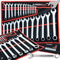 KLUCZE PŁASKIE OCZKOWE 6-36 ZESTAW KOMPLET KLUCZY PŁASKICH 25EL BENSON