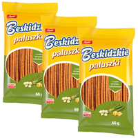Beskidzkie Paluszki o smaku sera i cebulki 60 g x 3 sztuki