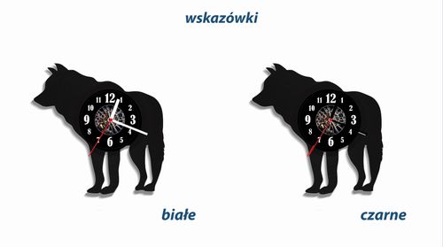 Zegar ścienny z płyty winylowej Wilk 29.3 na Arena.pl