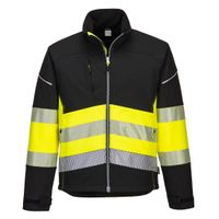 KURTKA OSTRZEGAWCZA SOFTSHELL  PW375BKY ROZMIAR XL - KUR 375Y XL