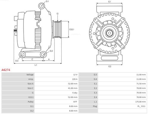 Alternator AS-PL A6274 na Arena.pl