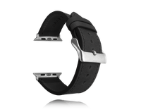 LAVVU Czarny skórzany pasek Top Grain do APPLE WATCH 38-40 mm