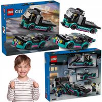 KLOCKI LEGO CITY SAMOCHÓD WYŚCIGOWY I LAWETA PREZENT DLA 6,7,8 LATKA