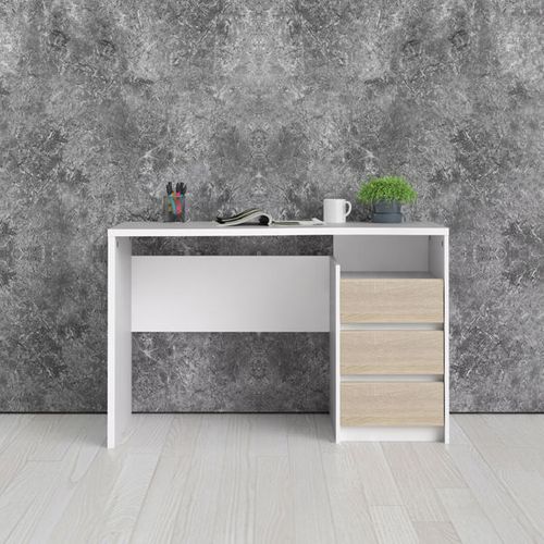 Function biurko białe/dąb sonoma 2S1P na Arena.pl