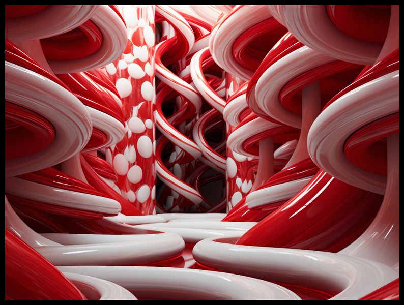 Plakat 80x60cm Czerwone Wiry zdjęcie 2