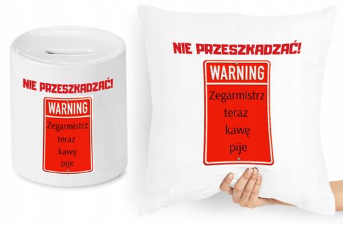 Dla Zegarmistrza Zestaw Poduszka + Skarbonka Z Nadrukiem Ze Zdjęciem na Arena.pl