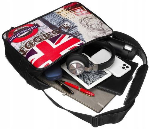 Młodzieżowa, pojemna torba na szerokim pasku - Loren na Arena.pl