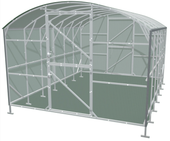 Szklarnia ogrodowa 3×6 m Magnolia z profilem 25×25 mm, bez pokrycia DP