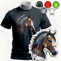 KOSZULKA T-SHIRT MĘSKI WZORY DO WYBORU - KOŃ HOBBY HORSE ZWIERZE - XS