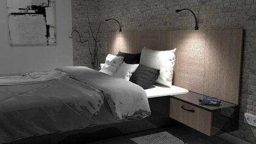 Lampa nocna LED do łóżka sypialni giętka czarna przykręcana 2x FLEXI R na Arena.pl