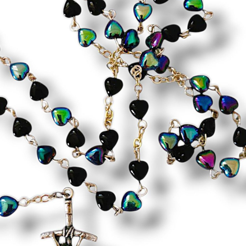 Różaniec Serce Opalizowane Granatka 6Mm na Arena.pl