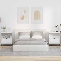 Szafki nocne 2 pcs Biały na wysoki połysk 49 x 36 x 61 cm